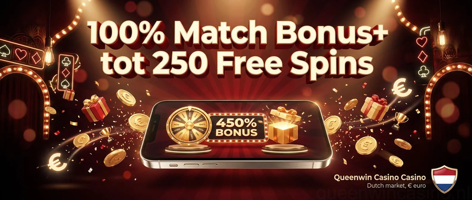 100% Match Bonus+ tot 250 Free Spins